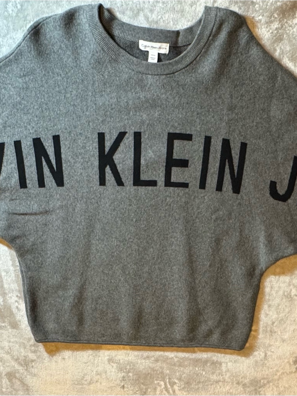 Calvin Klein Jeans Gray Crewneck with Black Logo